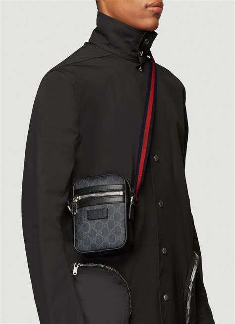 gucci crossbody mens bags|Gucci shoulder bag men's black.